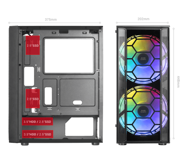 MARS GAMING Korpusas MC500