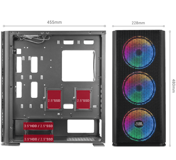 MARS GAMING Korpusas MCPRO